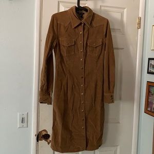 Moda International Midi Length Western Cord Dress